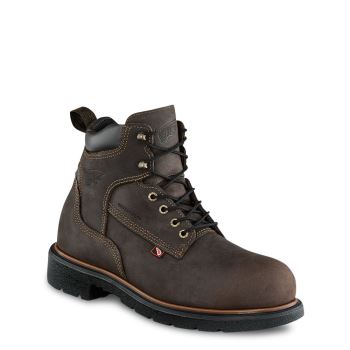 Red Wing DynaForce® 6-inch Insulated Waterproof Soft Toe Mens Work Boots Chocolate - Style 1204
